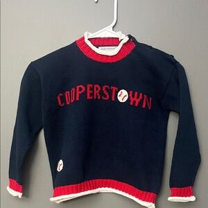Purple Mountain Cooperstown Baseball Navy and Red Sweater - Size 4T
